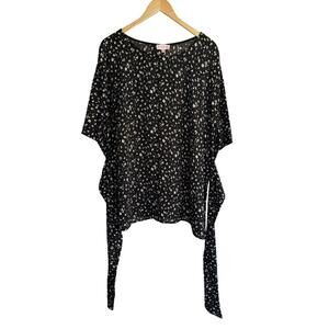 Molly & Isadora Floral Tie-Waist Top – Size 2X